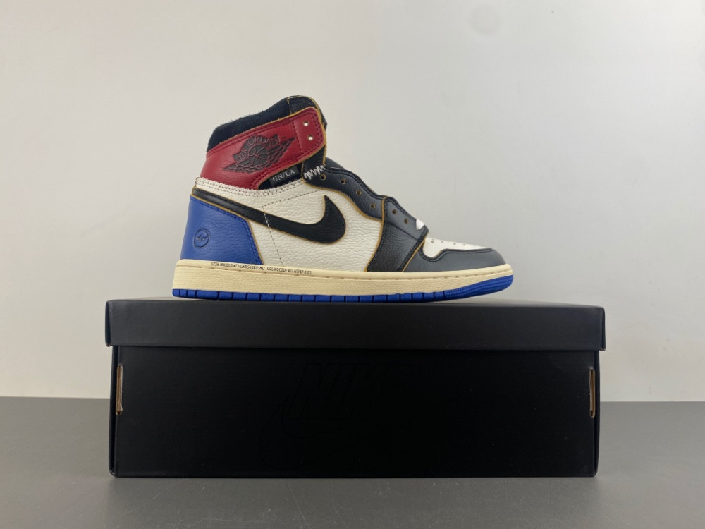 Jordan 1 Retro High OG SP Fragment x Union LA Varsity Red Sport Royal IO7847-002