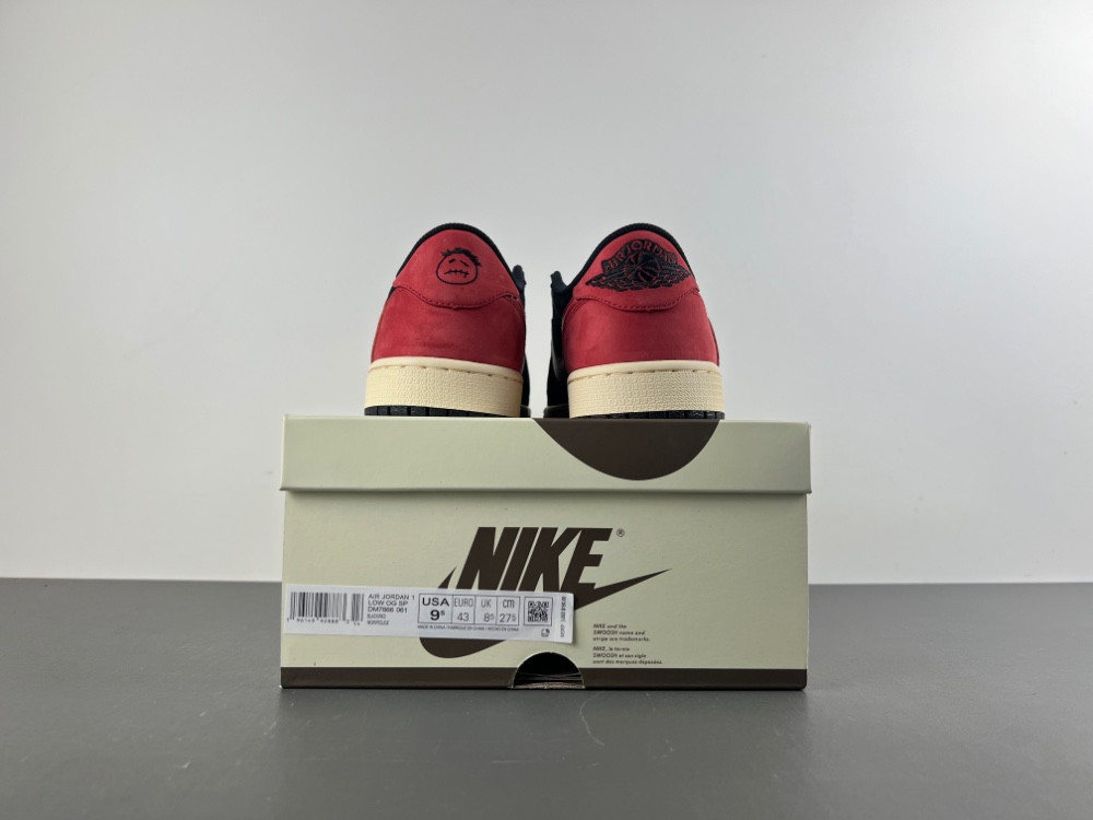Travis Scott x Air Jordan 1 Low Black Red DM7866-061