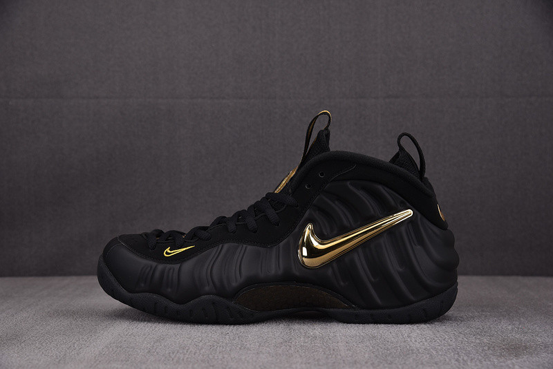 Nike Air Foamposite Pro Black Metallic Gold Men''s 624041-009