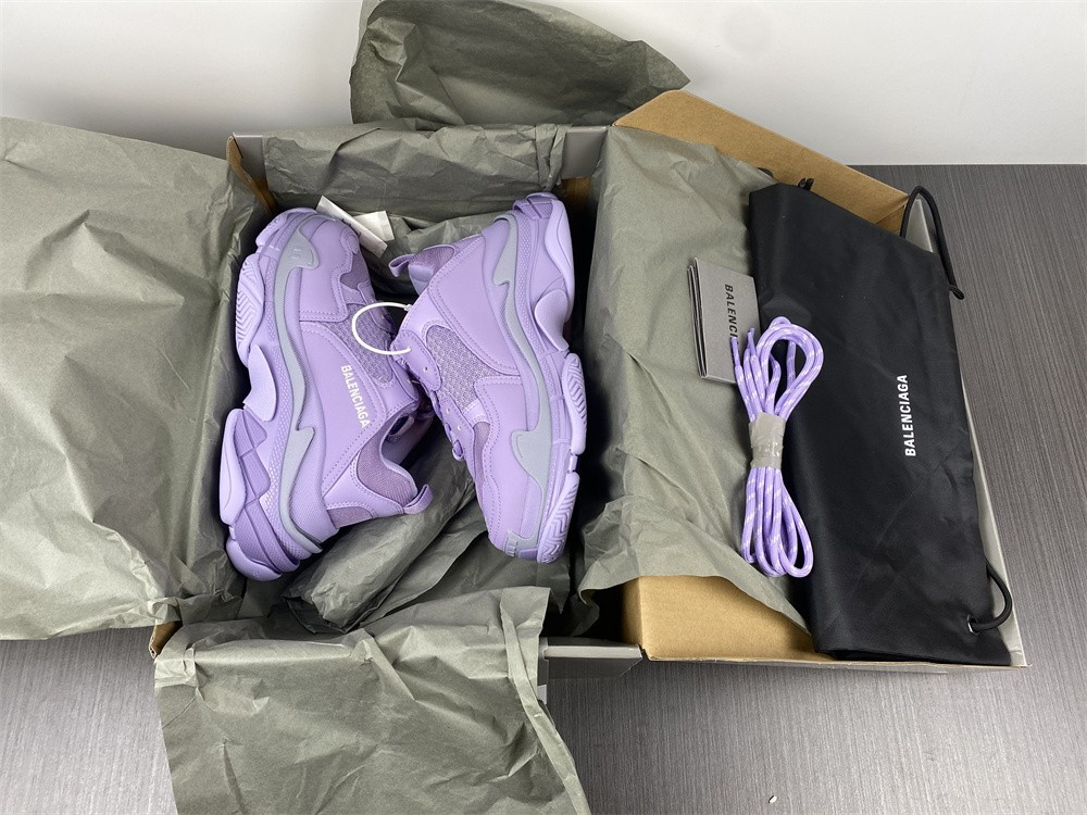 Ba1en*iaga triple s green purple 1.0 sneaker