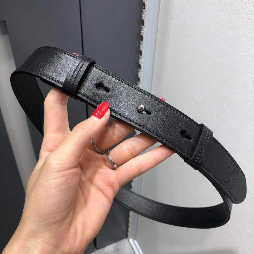 L0ew* unisex double-sided leather belt 190322