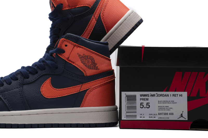 jordan 1 retro high blue void turf orange (w) ah7389-408