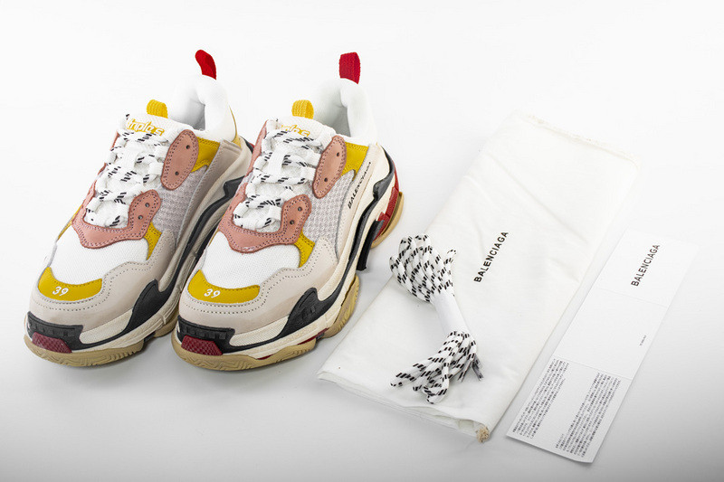 Ba*len*cia*ga triple s cream yellow red women