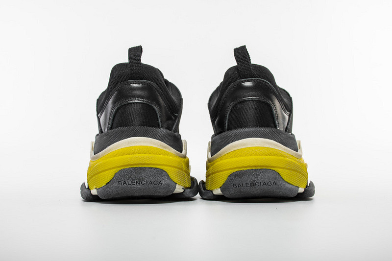 Ba*len*cia*ga triple s trainers black yellow women