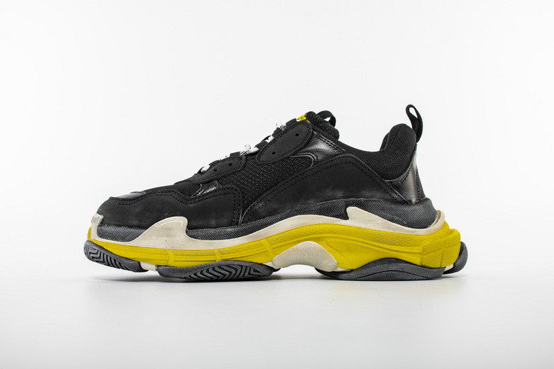 Ba*len*cia*ga triple s trainers black yellow women