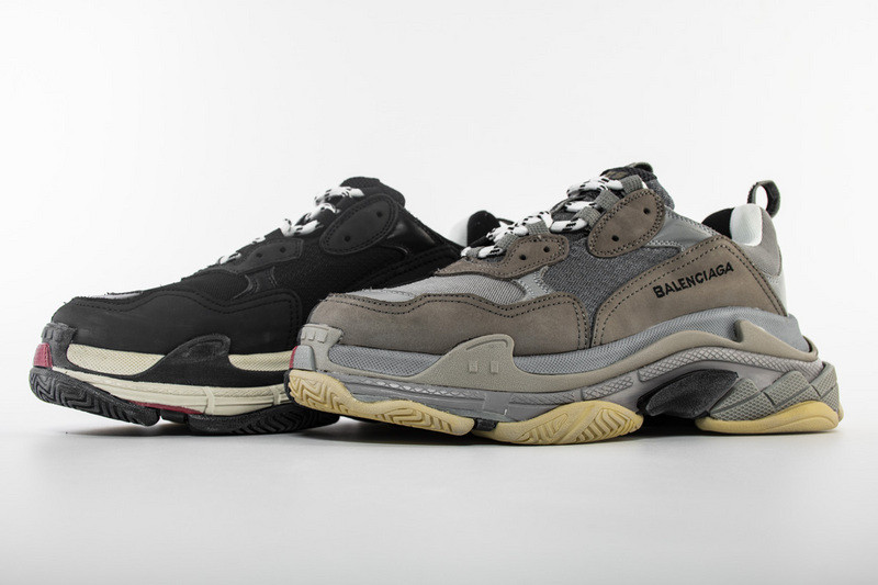 Ba*len*cia*ga grey black triple s trainers bicolour