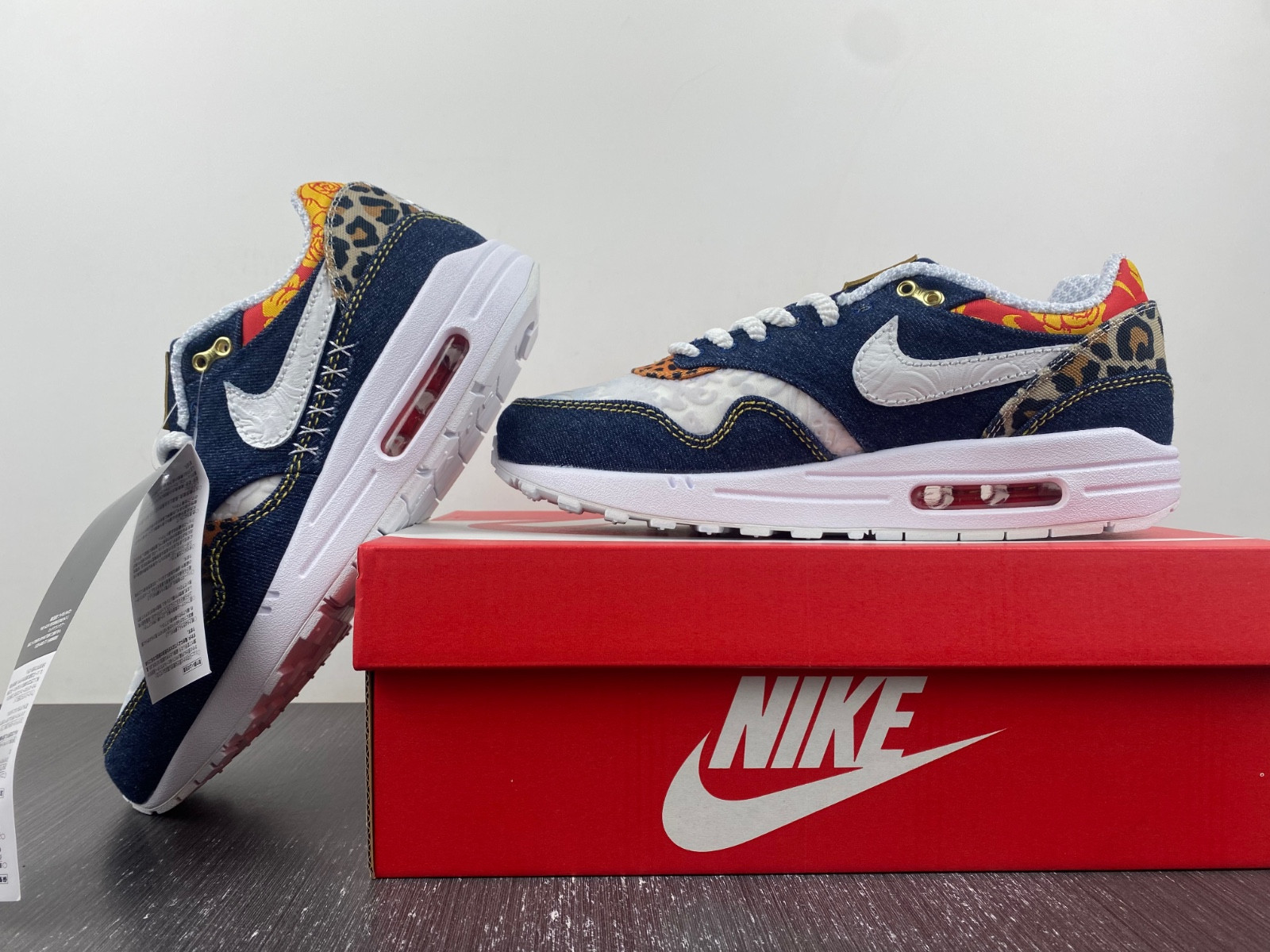 nike air max 1 preM1vm denim leopard men