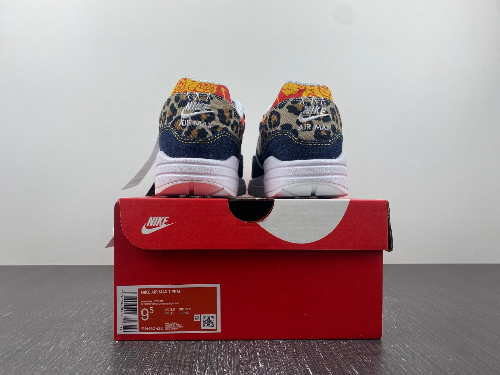 nike air max 1 preM1vm denim leopard men