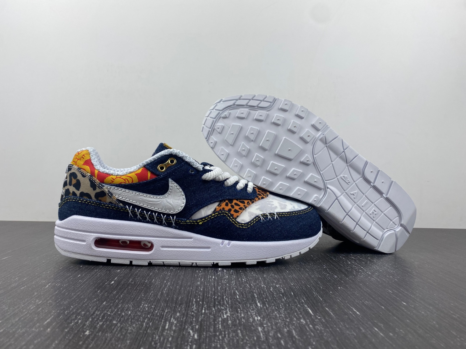 nike air max 1 preM1vm denim leopard men