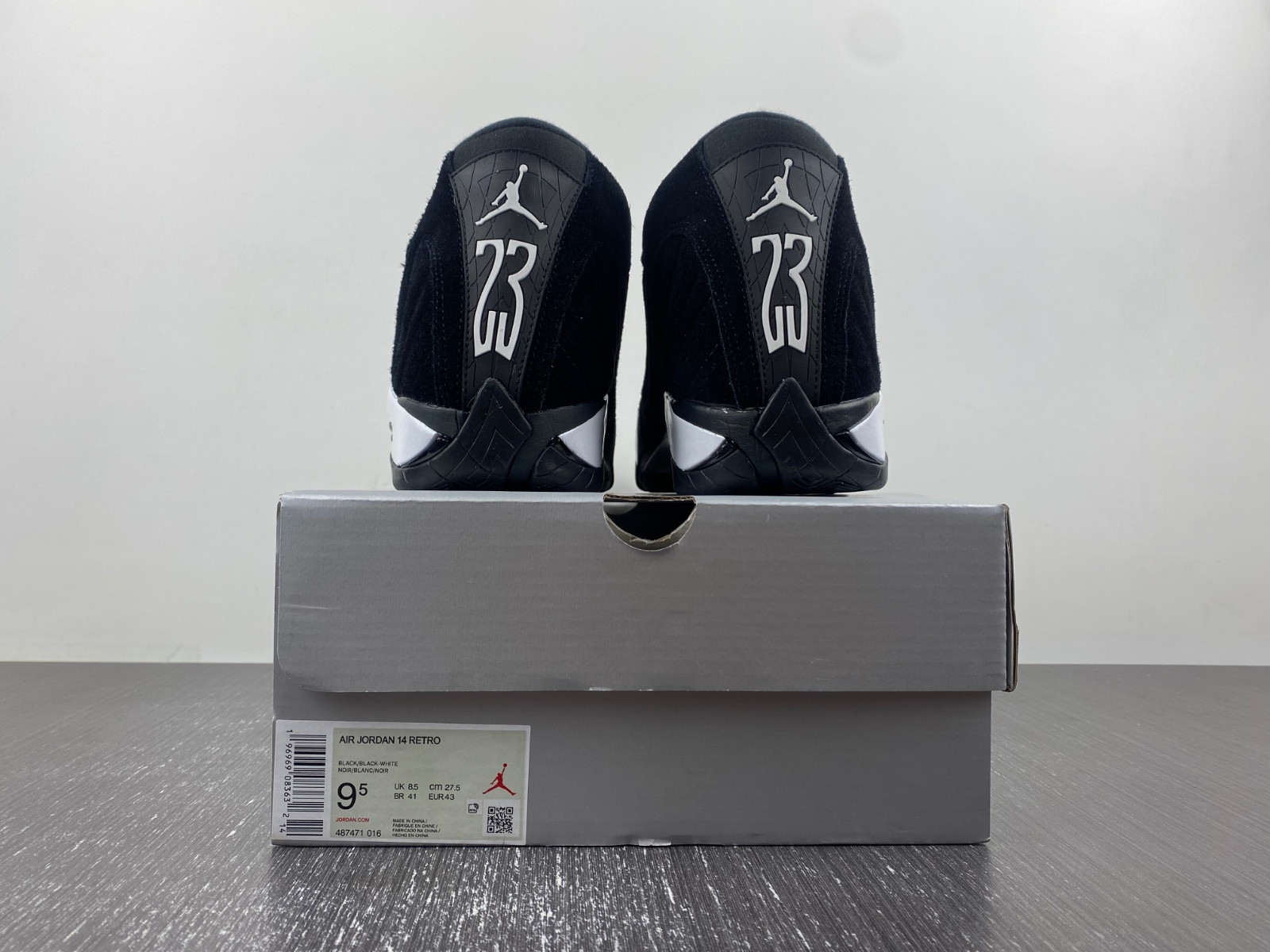 air jordan 14 black white university red 487471-016