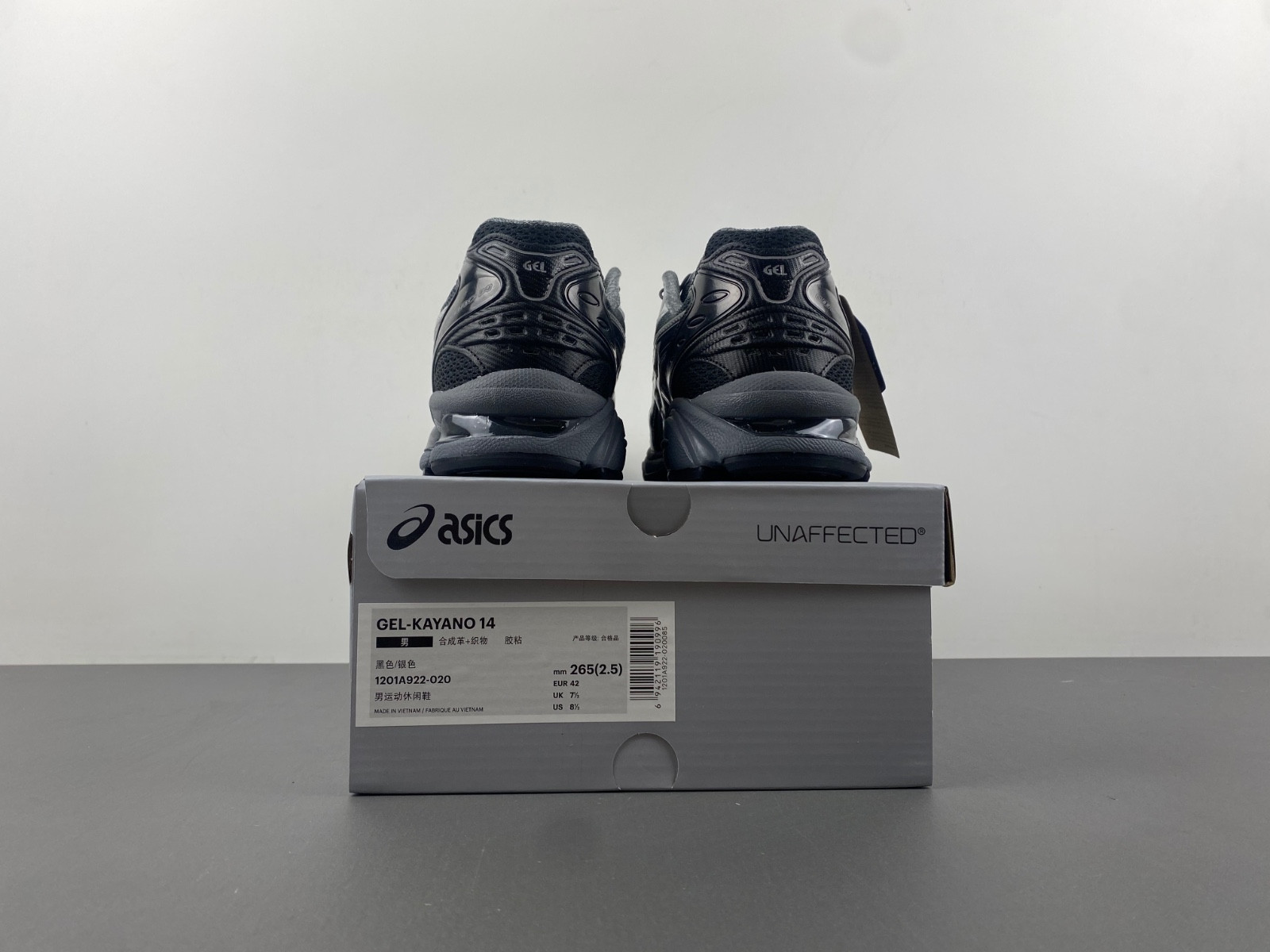 As*ic*s unaffectd x k14 gel-kayano black/grey 1201a922‑020