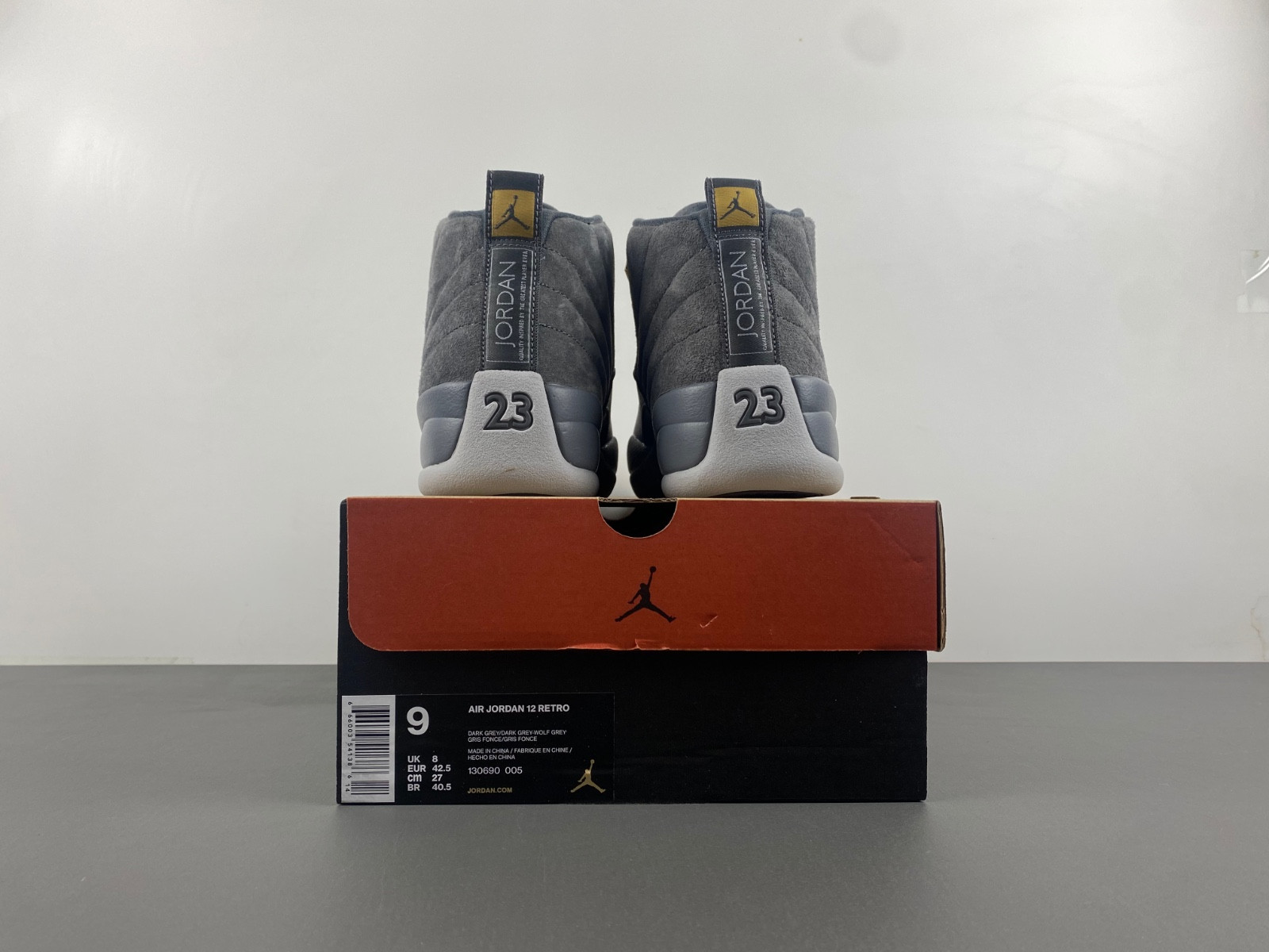 jordan 12 retro dark grey men