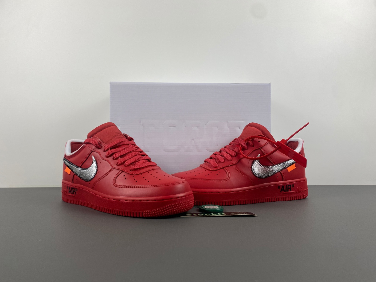 off white x nike air force 1 red ao4297-600