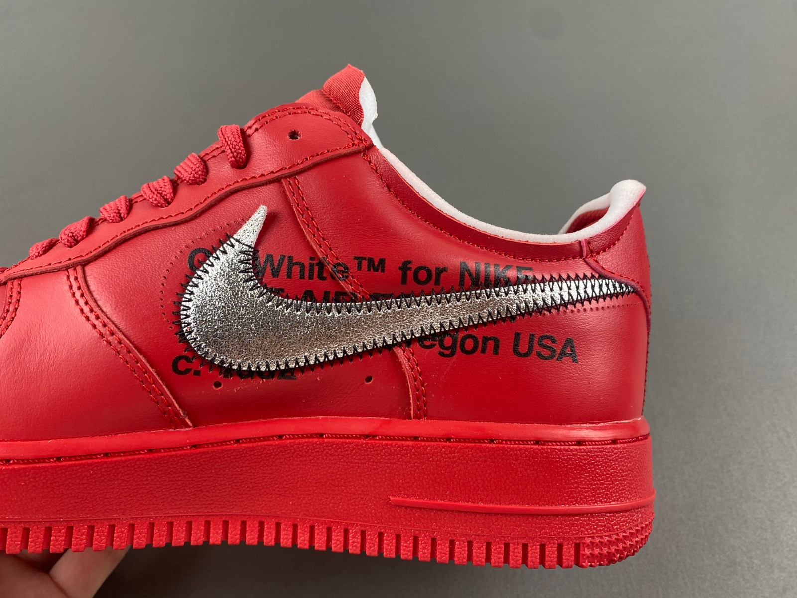 off white x nike air force 1 red ao4297-600