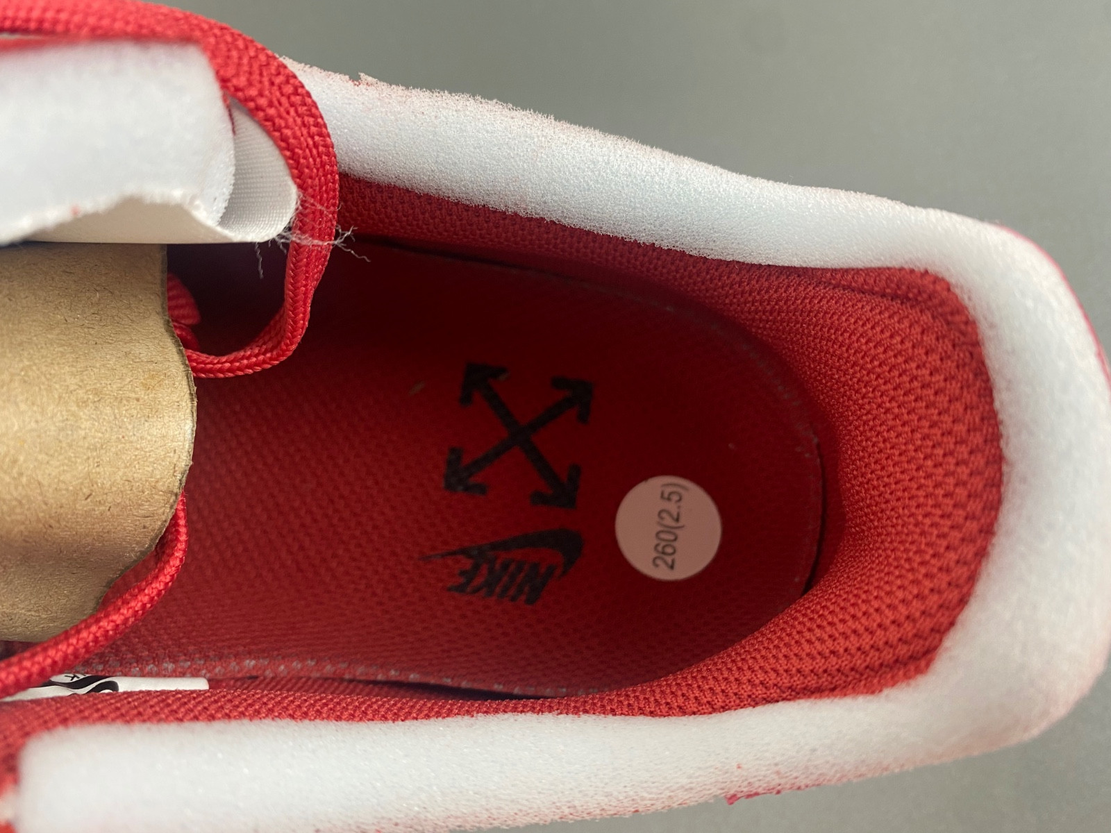 off white x nike air force 1 red ao4297-600