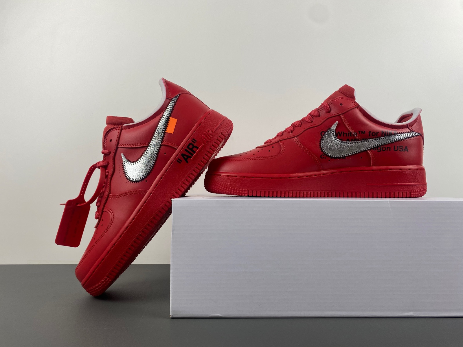 off white x nike air force 1 red ao4297-600