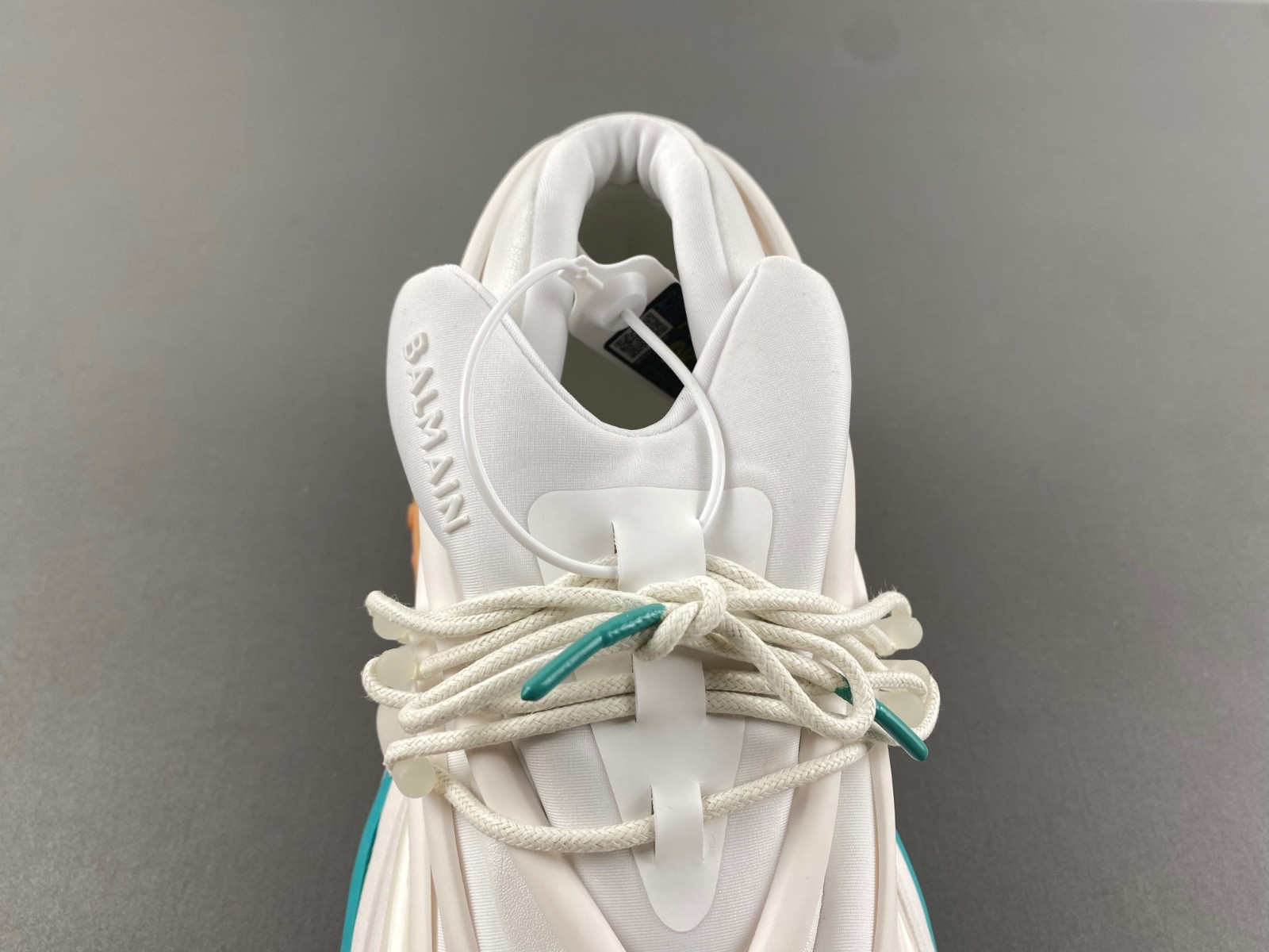 balmain neoprene and leather unicorn low-top sneakers