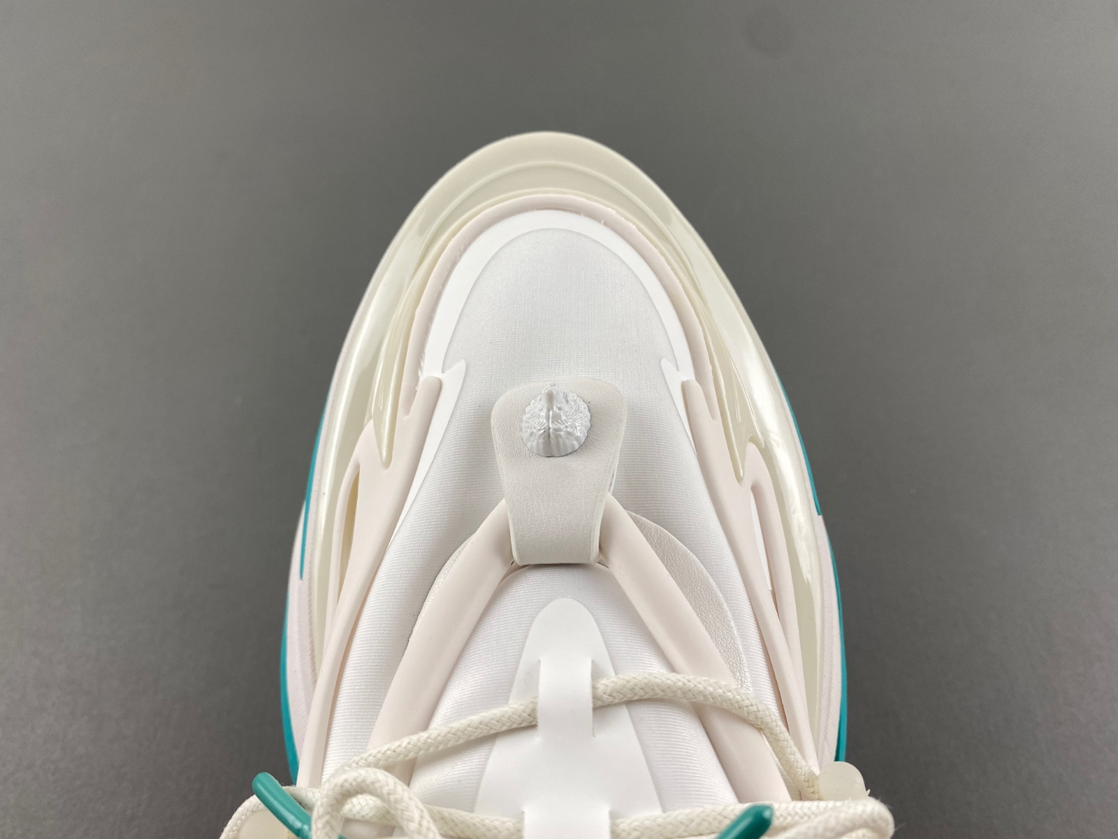 balmain neoprene and leather unicorn low-top sneakers