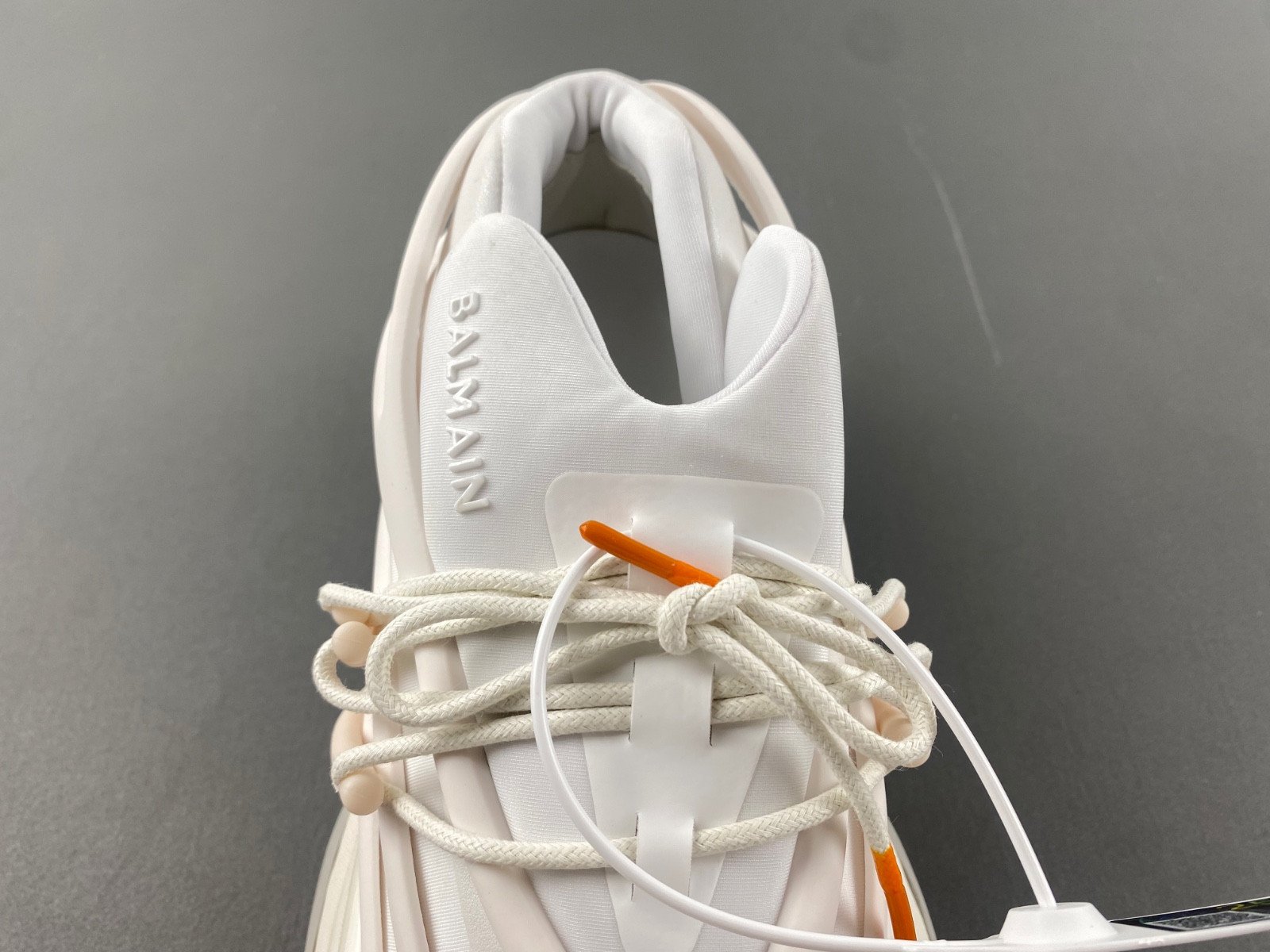 balmain neoprene and leather unicorn low-top sneakers