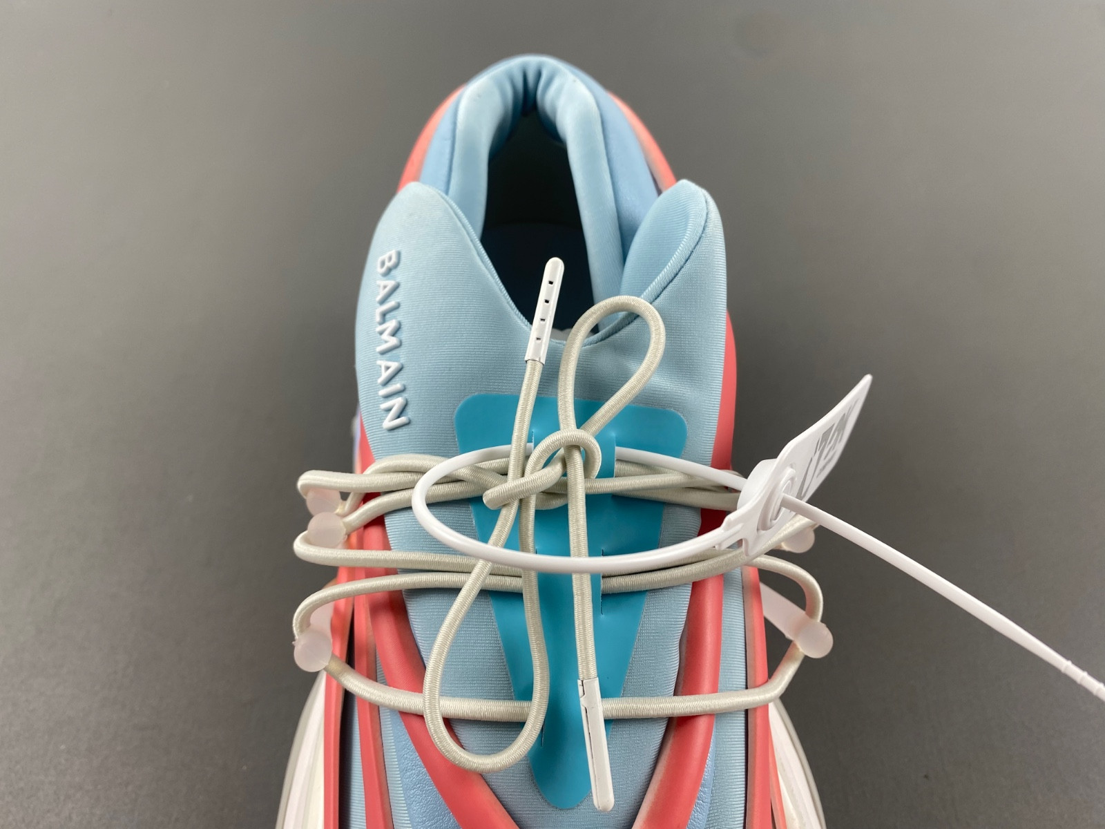 balmain neoprene and leather unicorn low-top sneakers