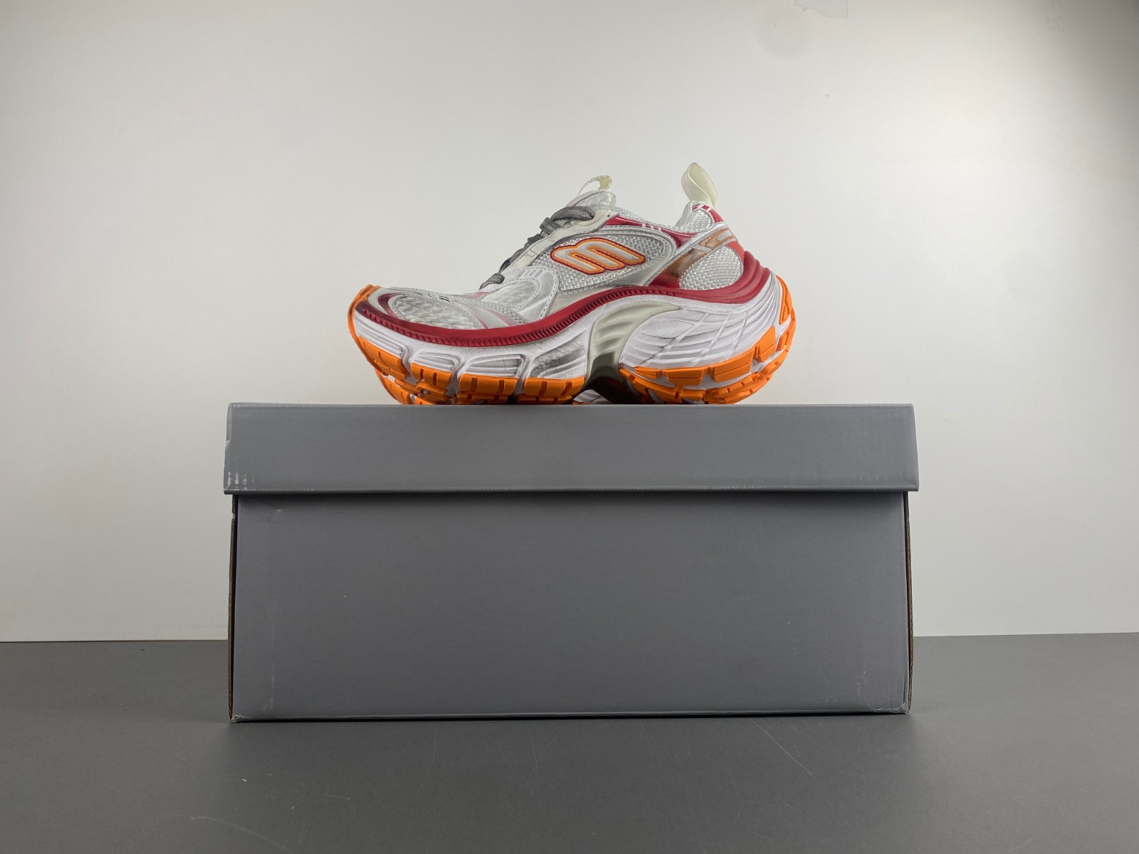 Ba*len*cia*ga 10xl sneaker in white/red/orange