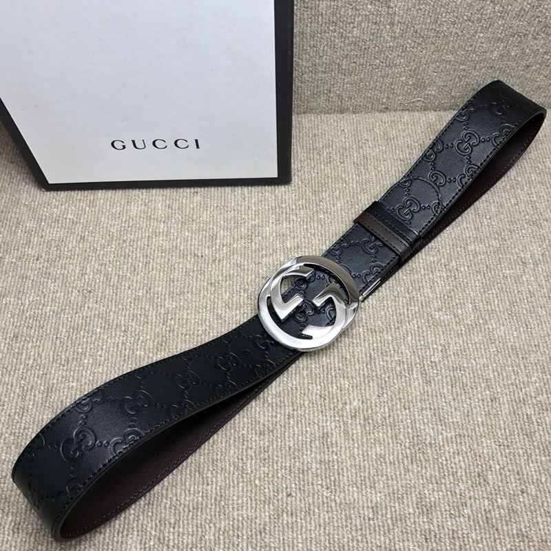 G*u*i reversible G*u*i signature belt 473030-1
