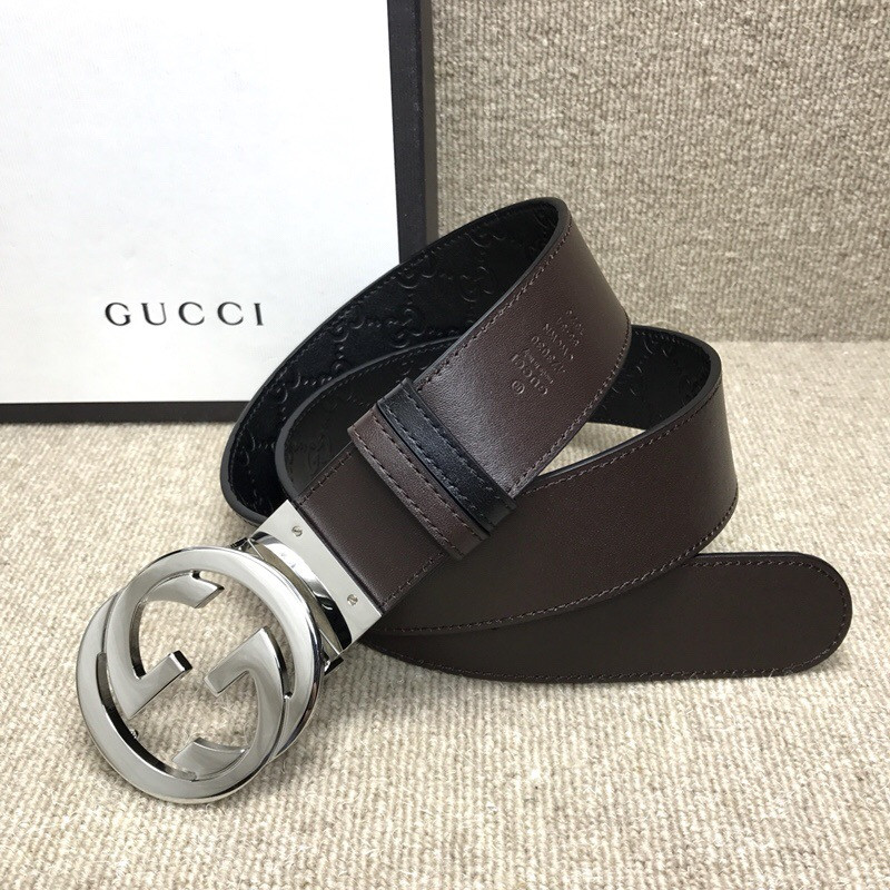G*u*i reversible G*u*i signature belt 473030-1