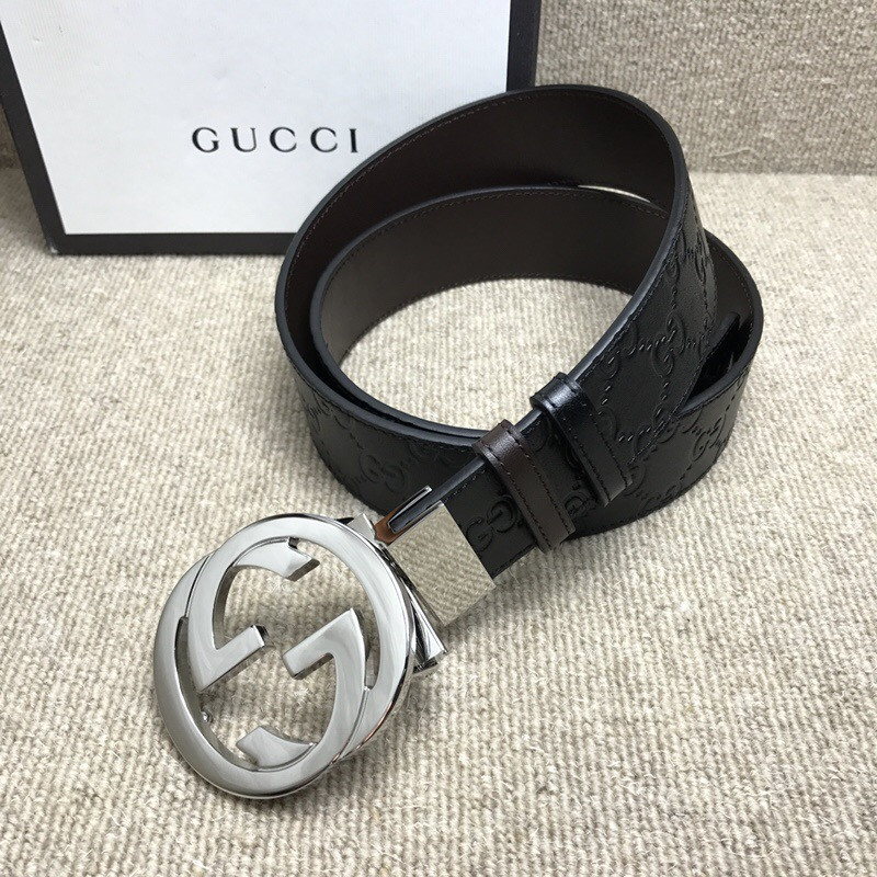 G*u*i reversible G*u*i signature belt 473030-1