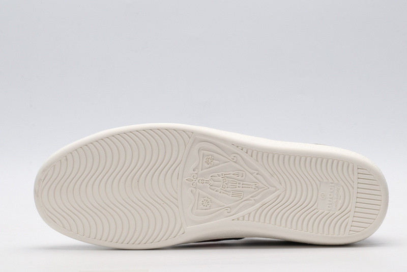 G*u*i ace embroidered low-top sneaker brown with stripe