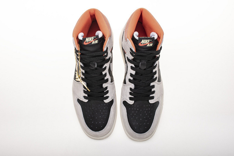 air jordan 1 grey black crimson 555088-018