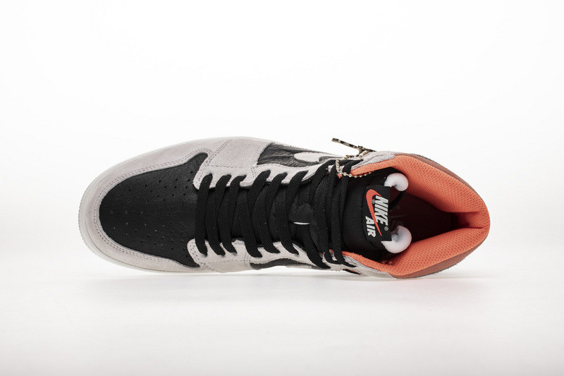 air jordan 1 grey black crimson 555088-018