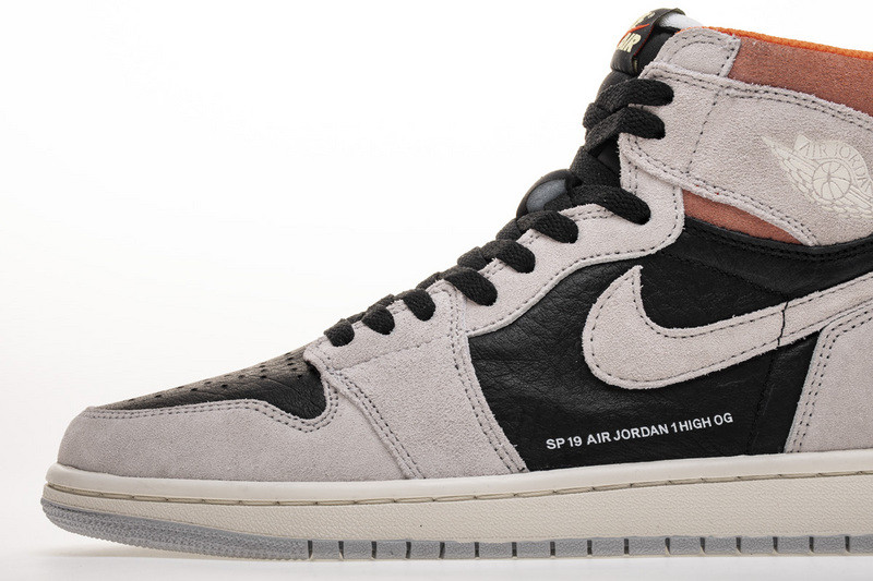 air jordan 1 grey black crimson 555088-018