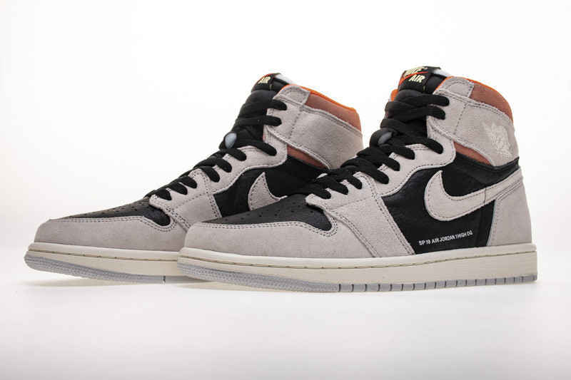 air jordan 1 grey black crimson 555088-018