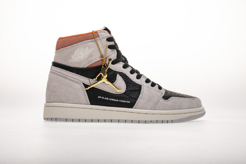 air jordan 1 grey black crimson 555088-018