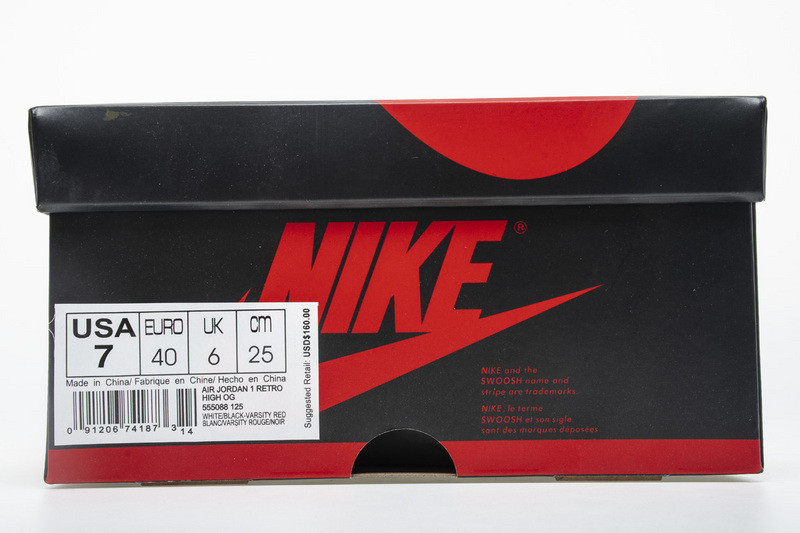 air jordan 1 retro high og black toe 555088-125