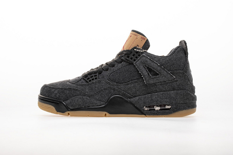 levi''s air jordan 4 black denim ao2571-001