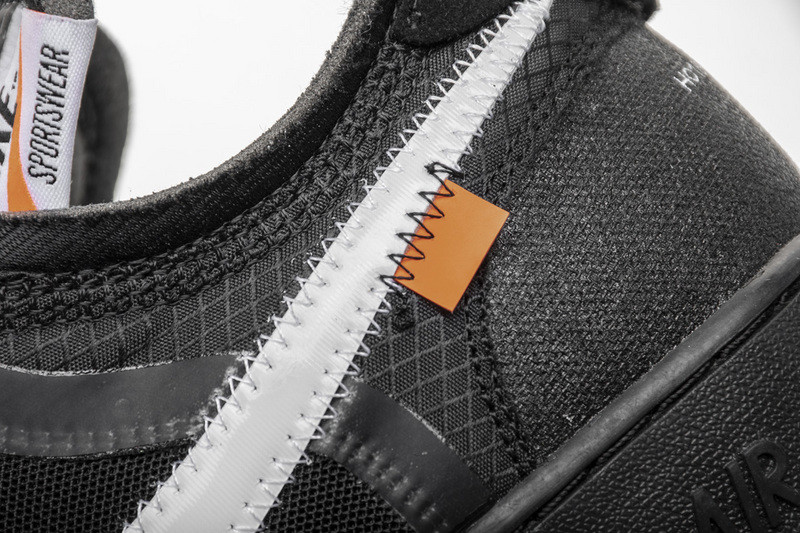 owt nike air force 1 low black ao4606-001