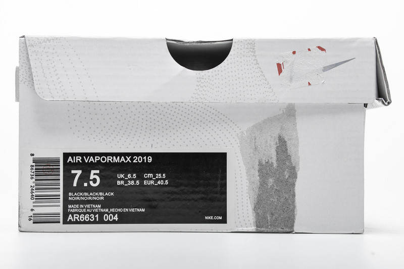 air vapormax 2019 triple black ar6631-004