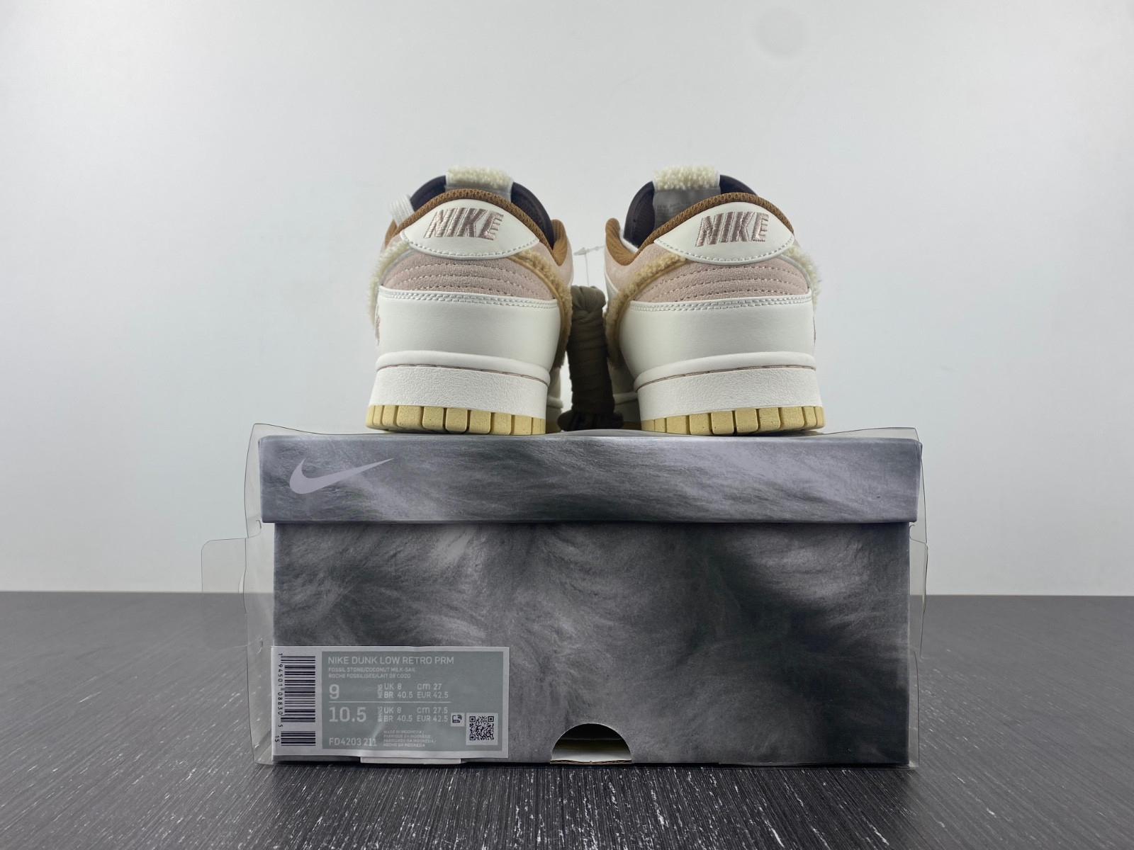 nike dunk low retro prm year of the rabbit fossil stone fd4203-211