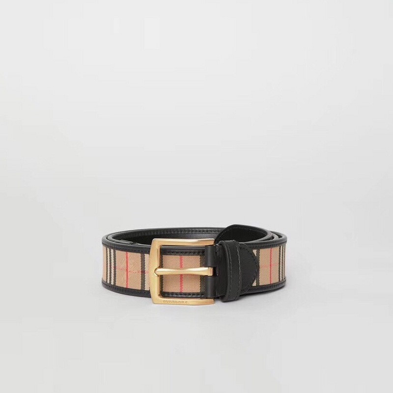 B**rry 1983 plaid leather d-ring belt w22850