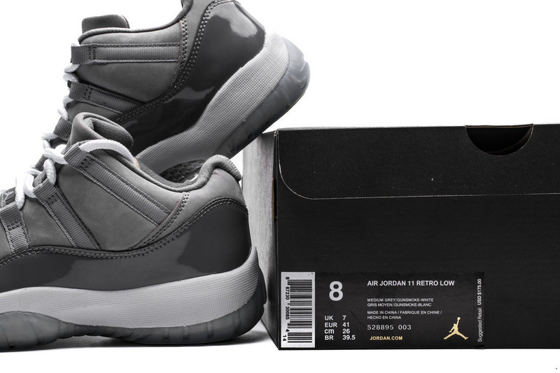 jordan 11 retro low cool grey 528895-003