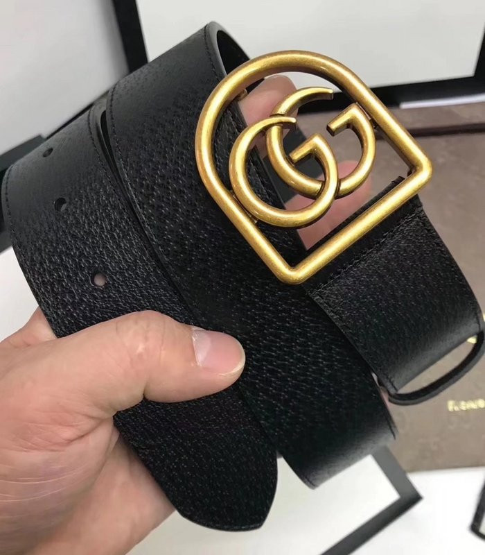 G*u*i ‎leather belt with framed double g 495128