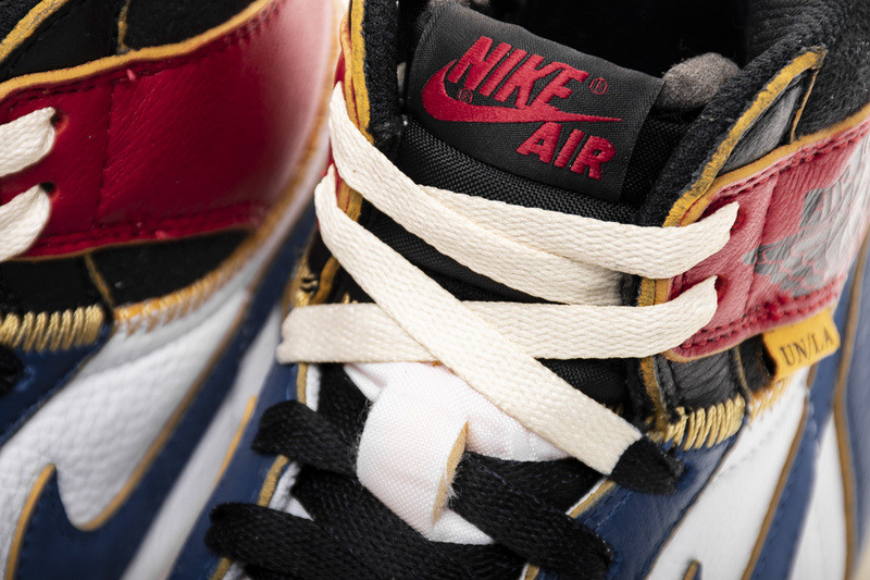 union x jordan 1 retro high los angeles blue toe bv1300-146