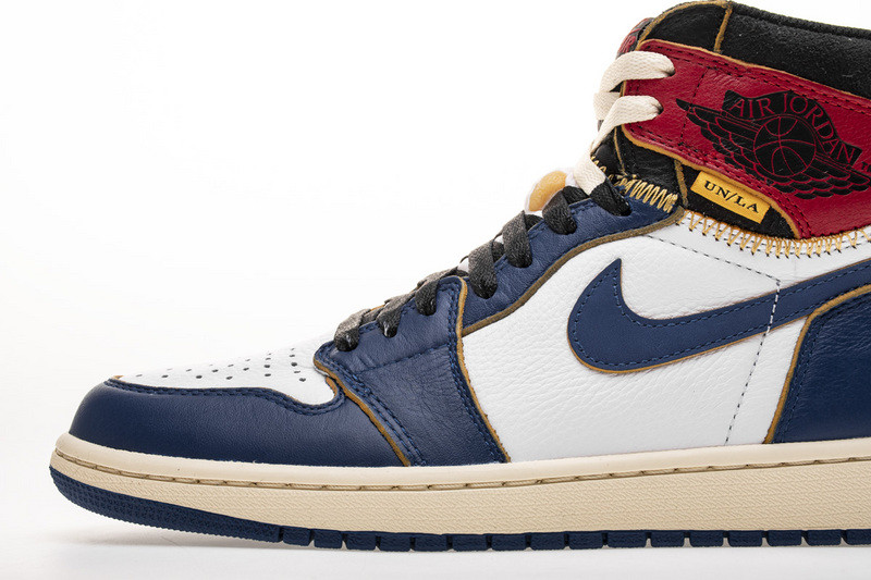 union x jordan 1 retro high los angeles blue toe bv1300-146