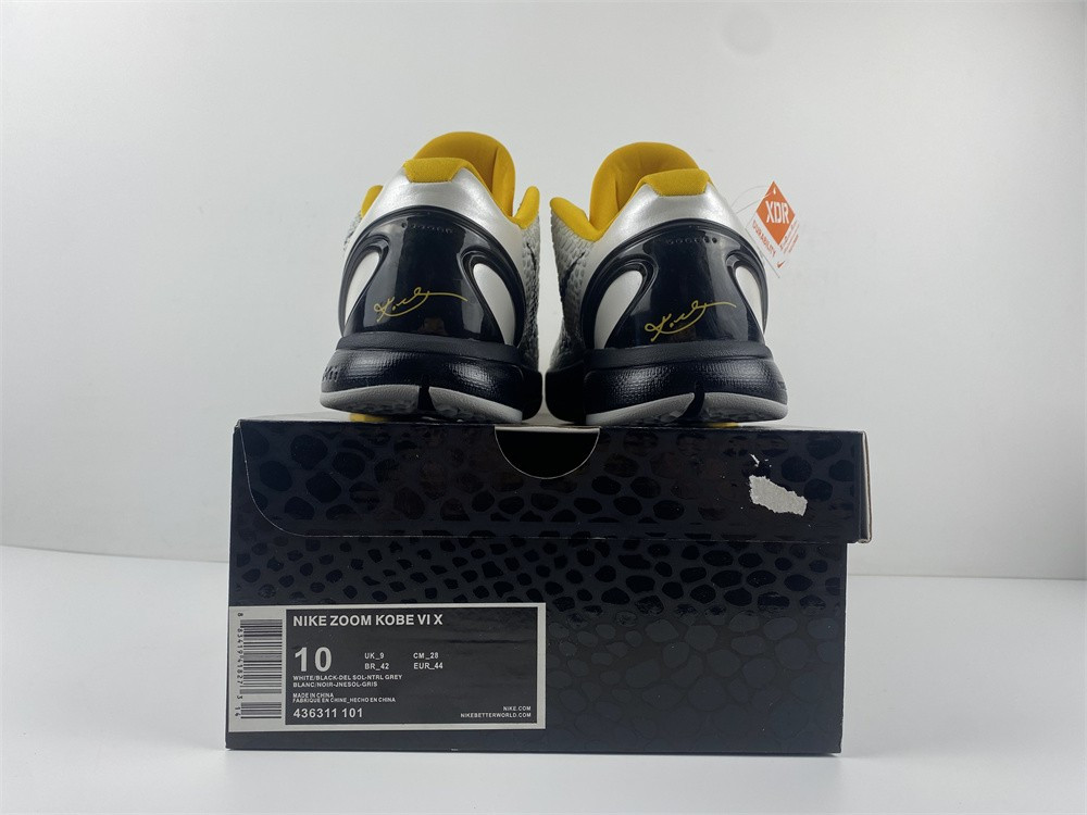 nike zoom kobe 6 white del sol - 436311-101