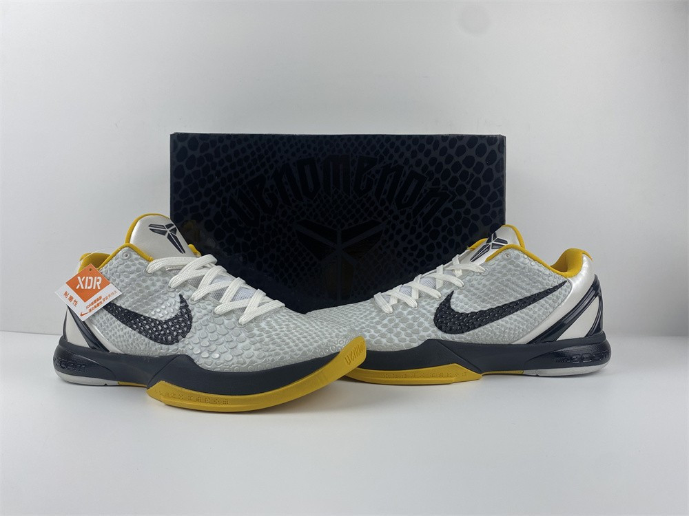 nike zoom kobe 6 white del sol - 436311-101
