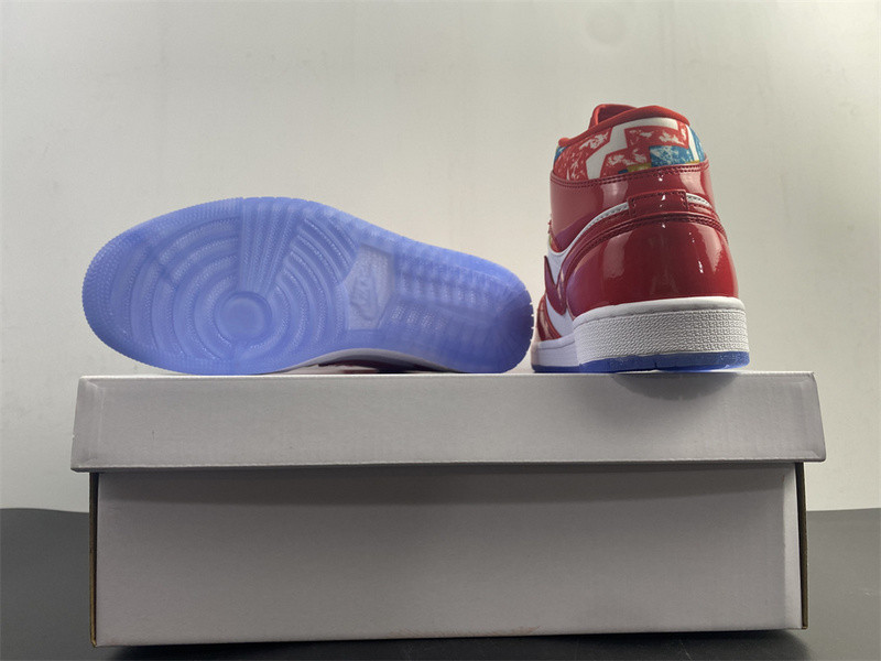 air jordan 1 mid red patent dc7294-600