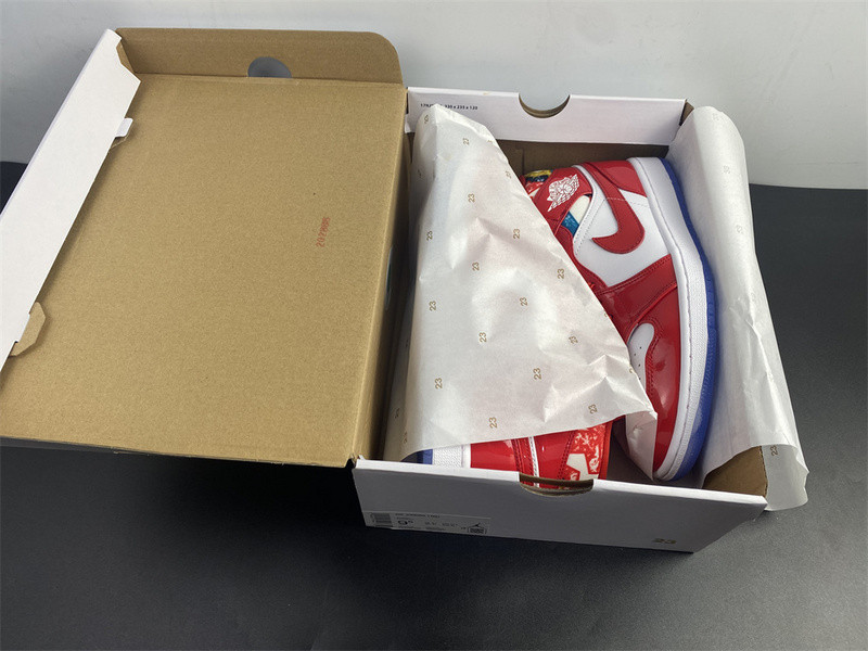 air jordan 1 mid red patent dc7294-600