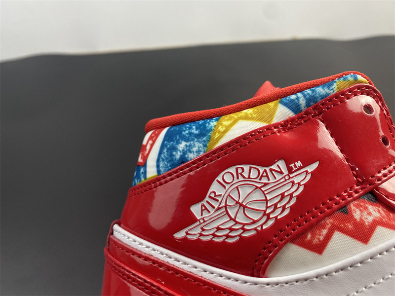 air jordan 1 mid red patent dc7294-600