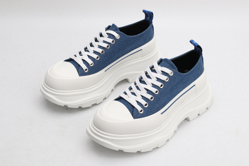 alex mcq tread slick lace up in blue